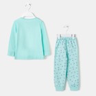 Пижама для девочки (джемпер, брюки), цвет ментоловый рост 116-122 см (30) - фото 50149851