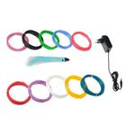 Комплект 3Д ручка с дисплеем голубая + пластик ABS 10 цветов по 10 метров - Фото 2