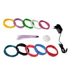 Комплект 3Д ручка NIT-PEN2 фиолетовая + пластик ABS 10 цветов по 10 метров - фото 51449786