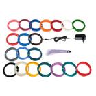 Комплект 3Д ручка с дисплеем фиолетовая + пластик ABS 20 цветов по 10 метров - фото 51449794