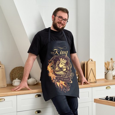 Фартук Этель The King of the kitchen 73×71 см, 100% хлопок, саржа 190 г/м²