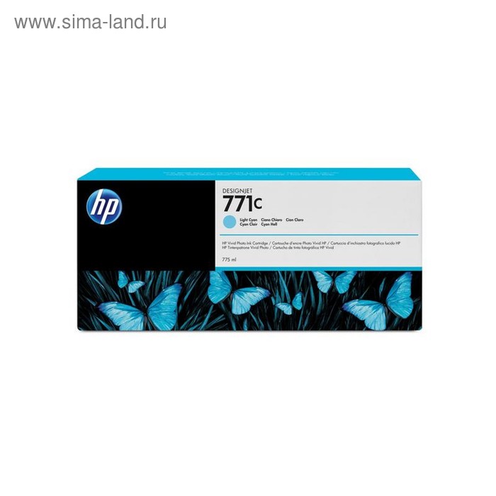 Картридж струйный HP №771C B6Y12A светло-голубой для HP DJ Z6200 (775мл) - Фото 1