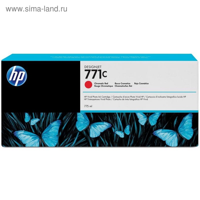 Картридж струйный HP №771C B6Y08A хроматический красный для HP DJ Z6200 (775мл) - Фото 1