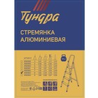 Стремянка ТУНДРА, алюминиевая, 8 ступеней, 1660 мм - Фото 4