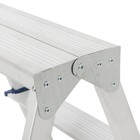 Стремянка ТУНДРА, алюминиевая, двухсторонняя, 2 ступени, 430 мм - Фото 2