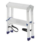 Стремянка ТУНДРА, алюминиевая, двухсторонняя, 2 ступени, 430 мм - Фото 3