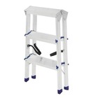 Стремянка ТУНДРА, алюминиевая, двухсторонняя, 3 ступени, 650 мм - Фото 3