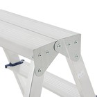 Стремянка ТУНДРА, алюминиевая, двухсторонняя, 4 ступени, 860 мм - Фото 2