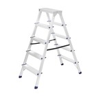 Стремянка ТУНДРА, алюминиевая, двухсторонняя, 5 ступеней, 1070 мм - Фото 1