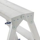 Стремянка ТУНДРА, алюминиевая, двухсторонняя, 5 ступеней, 1070 мм - Фото 2