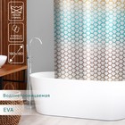 Штора для ванны Доляна «Чешуя», 180×180 см, EVA - фото 9223515