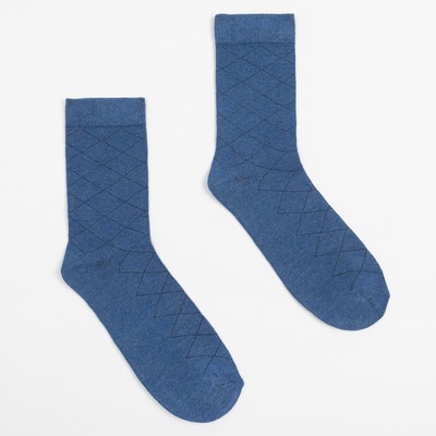 Носки мужские, цвет джинс, размер 25