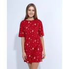 Сорочка женская MINAKU "Ёлки", размер 48, цвет красный - Фото 1