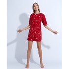 Сорочка женская MINAKU "Ёлки", размер 48, цвет красный - Фото 2