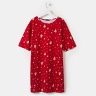 Сорочка женская MINAKU "Ёлки", размер 52, цвет красный - Фото 5