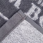 Полотенце махровое Этель «Мужчина стойкий, крепкий», 50×90 см, 100% хлопок, 420 г/м², серое - Фото 4