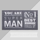 Полотенце махровое Этель "Super man" 50х90см, 100% хлопок, 420гр/м2 - фото 1573952