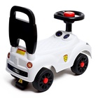 Толокар - пушкар детский «Ночной гонщик. Машинка», звуковые эффекты, цвет белый - Фото 7