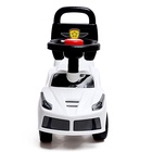 Толокар - пушкар детский «Ночной гонщик. Машинка», звуковые эффекты, цвет белый - Фото 10