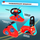 Толокар - пушкар детский «Ночной гонщик. Машинка», звуковые эффекты, цвет красный - Фото 2