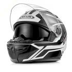 Шлем интеграл ZS-813A, глянцевый, чёрный, белый, S - Фото 4