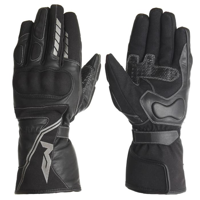 Кожаные перчатки VOYAGER2 чёрный, L
