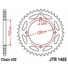 Звезда задняя ведомая для мотоцикла JTR1465, цепь 420, 47 зубьев 4720604