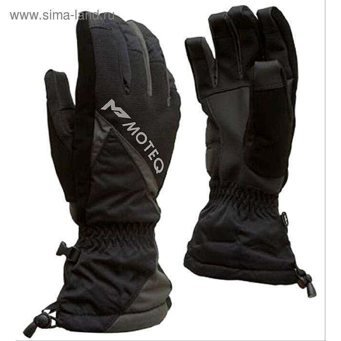 Зимние перчатки "Снежок", размер L, чёрные, серые - Фото 1