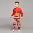 Пижама для мальчика, цвет красный, рост 86 см - фото 318260579