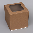 Коробка для торта, с окном, крафт, 30×30×30 см - Фото 2