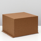 Коробка под торт, крафт, 30 х 30 х 20 см - фото 321269959