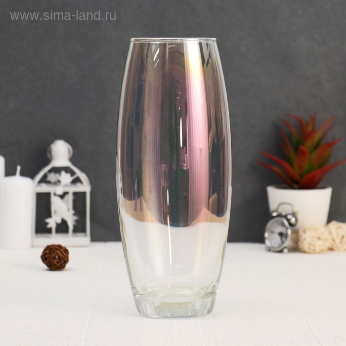 Ваза «Радуга», d=8 см, 11×26 см, стекло, прозрачная - Фото 1