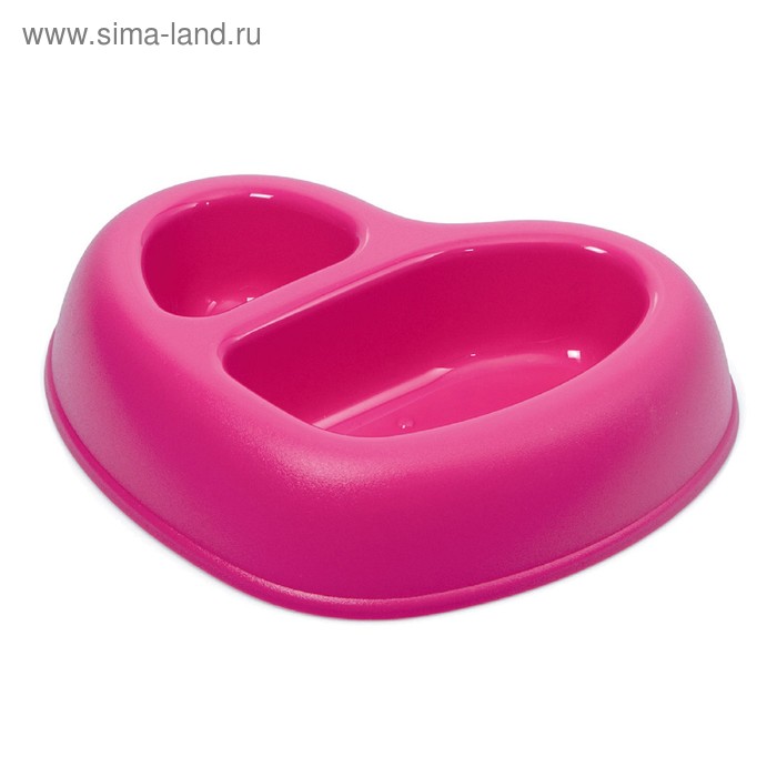 Миска GEORPLAST AMORE DOUBLE 0.5 + 0.2 л, микс - Фото 1