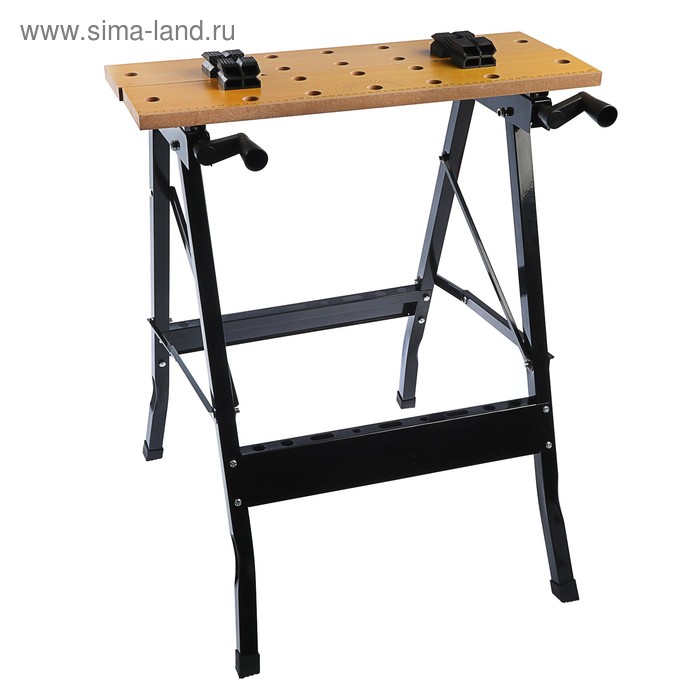 Верстак-тиски ТУНДРА, складной, 605×635×780 мм, профиль 25×25 мм, нагрузка до 100 кг - Фото 1