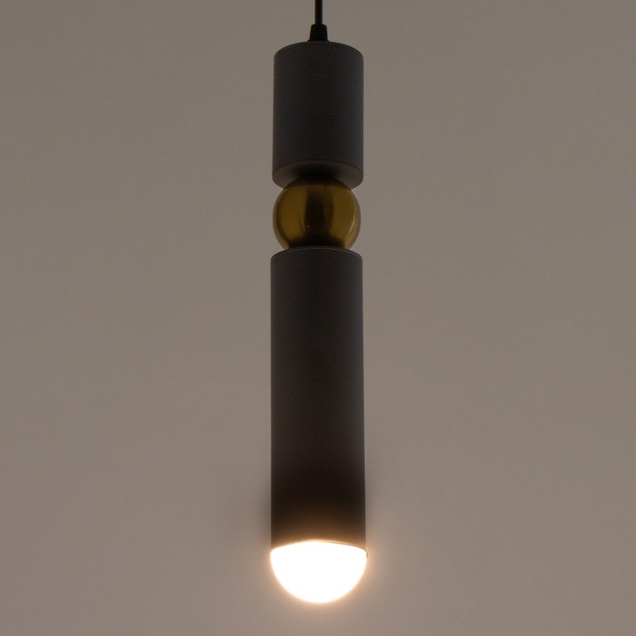 Светильник BayerLux "Элит" 1хЕ27 40Вт серый-золото 6х6х130 см. - фото 1905604324