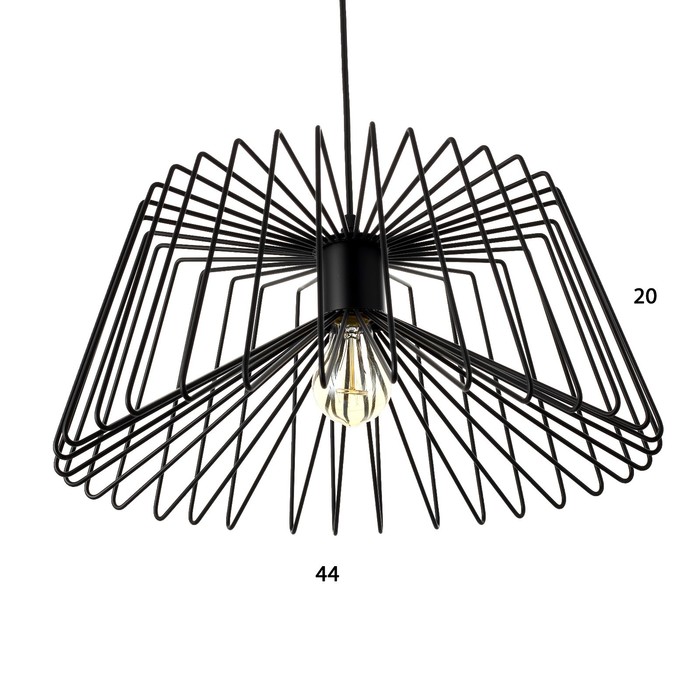 Светильник BayerLux «Атом» 1×40 Вт E27 черный 40×40×120 см