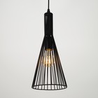 Светильник подвесной BayerLux «Конус», 1×40 Вт, E27, чёрный, 15.5×15.5×110 см 4388284