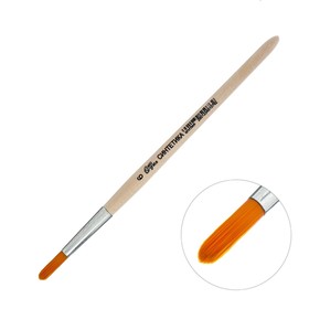 Кисть Синтетика Круглая № 6 (диаметр обоймы 6 мм; длина волоса 22 мм), деревянная ручка, Calligrata