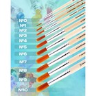 Кисть для рисования, синтетика, № 6, Calligrata, круглая, деревянная ручка - Фото 3