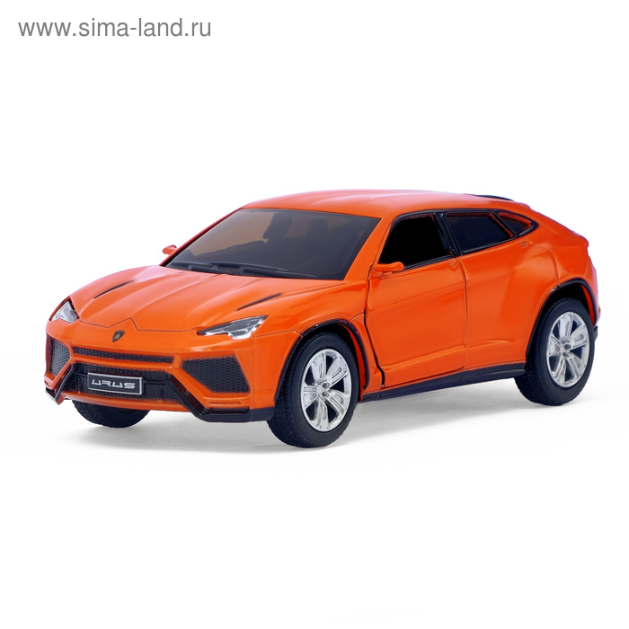 Машина металлическая Lamborghini Urus, масштаб 1:38, открываются двери, инерция, цвет оранжевый - Фото 1