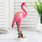 Сувенир полистоун лак "Розовый фламинго" 20х12,5х5,5 см - фото 3126530