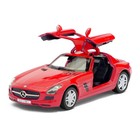 Машина металлическая Mercedes-Benz SLS AMG, масштаб 1:36, открываются двери, инерция, цвет бордовый - Фото 4
