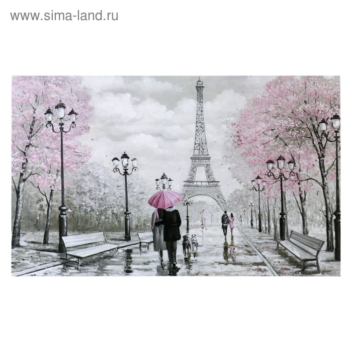 Картина-холст на подрамнике "Осень в большом городе" 60х100 см - Фото 1