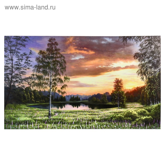 Картина-холст на подрамнике "Летний закат" 60х100 см - Фото 1