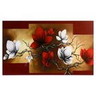 Картина-холст на подрамнике "Ветка с цветами" 60х100 см - фото 8908546