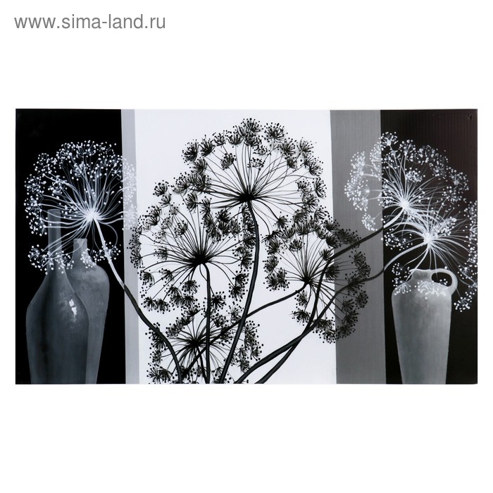 Картина-холст на подрамнике "Черно-белая" 60х100 см - Фото 1