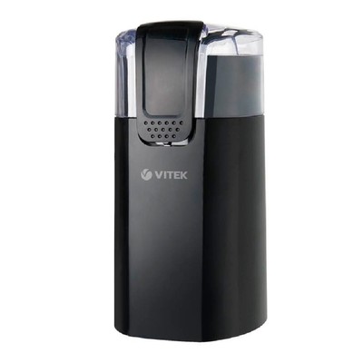 Кофемолка Vitek VT-7124 BK, электрическая, 150 Вт, 60 г, ротационная система, чёрная