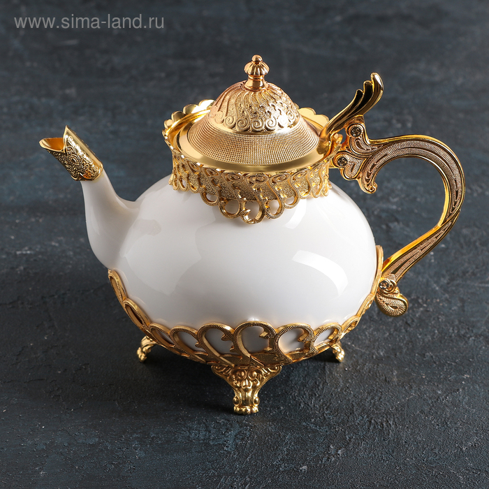 Чайник заварочный «Бахмал», 1,2 л, цвет металла золотой - Фото 1