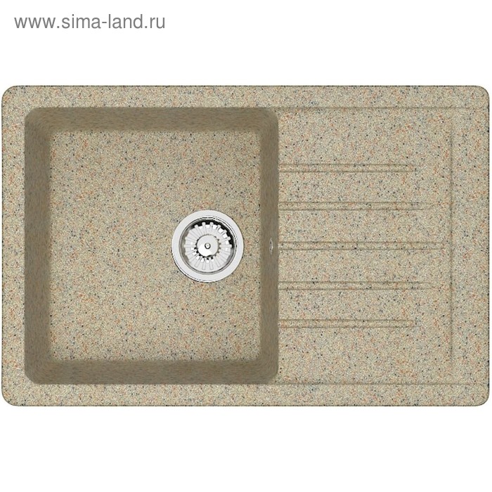 

Мойка кухонная из камня ZETT lab. 16/Q5, 740x490x210 мм, матовая, врезная, песочная