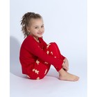 Пижама (лонгслив, брюки) для девочки MINAKU "Печеньки", рост 98, цвет красный - Фото 5